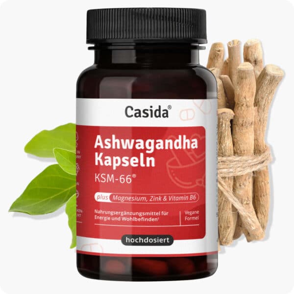 Ashwagandha Kapseln mit Magnesium, Zink und Vitamin B6