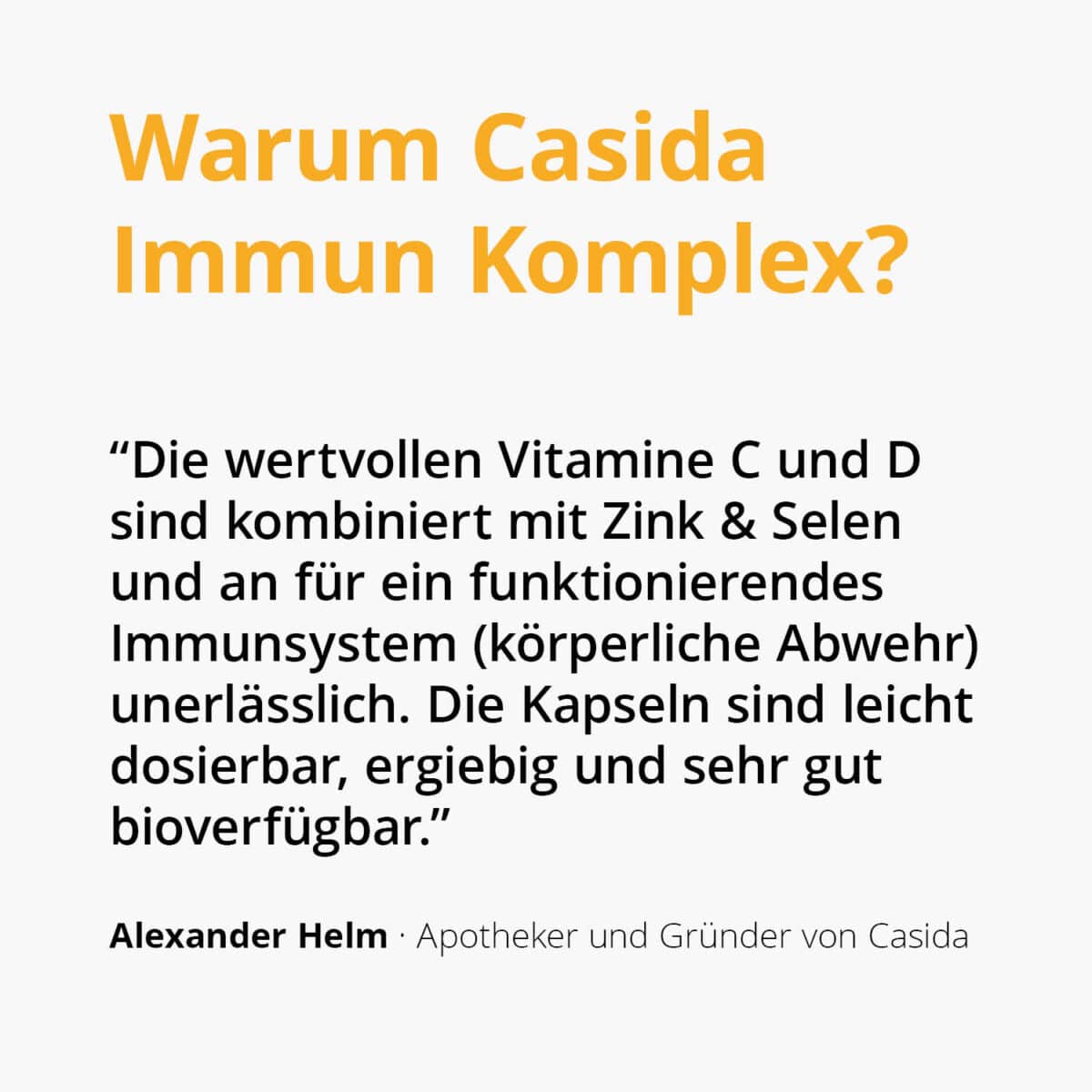 Immun Komplex mit Vitamin C, Zink, Selen und Vitamin D3
